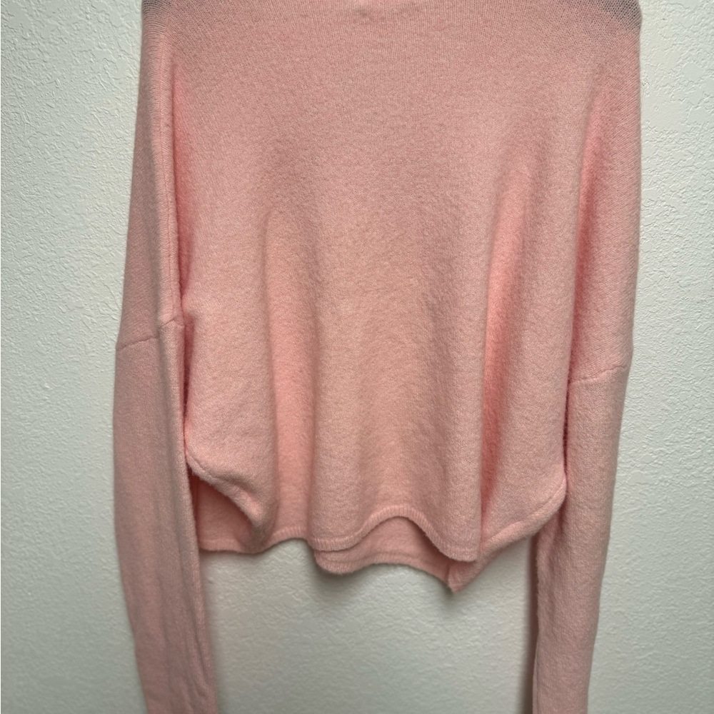 Things Between Pink Cropped Button Front Cardigan… - image 7
